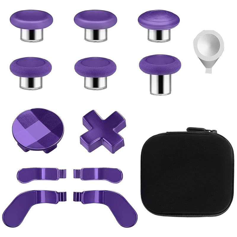 VANPARK Accessories for Xbox One Elite Series 2 Controller(Model 1797), Metal Thumbsticks Paddles Joysticks Replacement Parts Kits Compatible with Xbox Elite Wireless Controller Series 2 Core(Purple) - Image 1